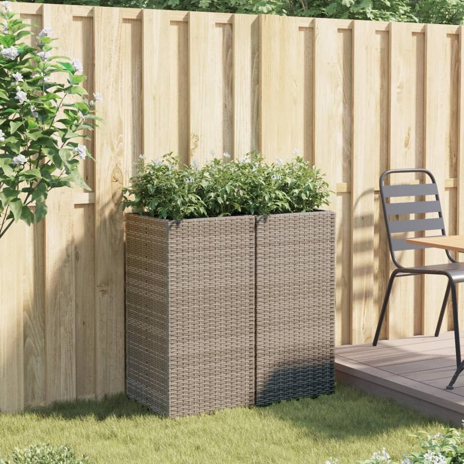 VidaXL Jardinière rotin synthétique  