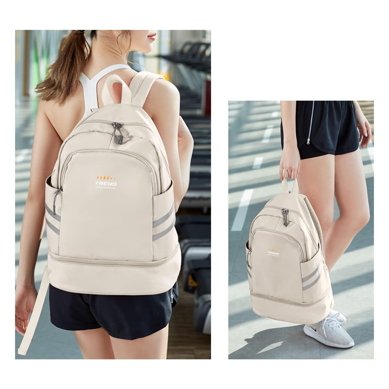 Only-bags.store Großer Reiserucksack, faltbarer Laptop-Reiserucksack, wasserdichter Outdoor-Sportrucksack, lässiger Schulrucksack, verstaubarer Fitness-Rucksack mit Schuhfach  