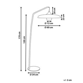 Beliani Stehlampe aus Eisen Boho KALOMO  