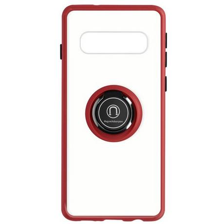 Avizar  Coque Galaxy S10 Rouge avec Anneau 