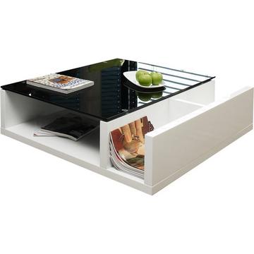 Table basse Pranob blanc 100x100