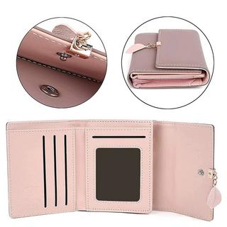 Only-bags.store Kleines glattes Kunstleder Portemonnaie mit mehreren Fächern  