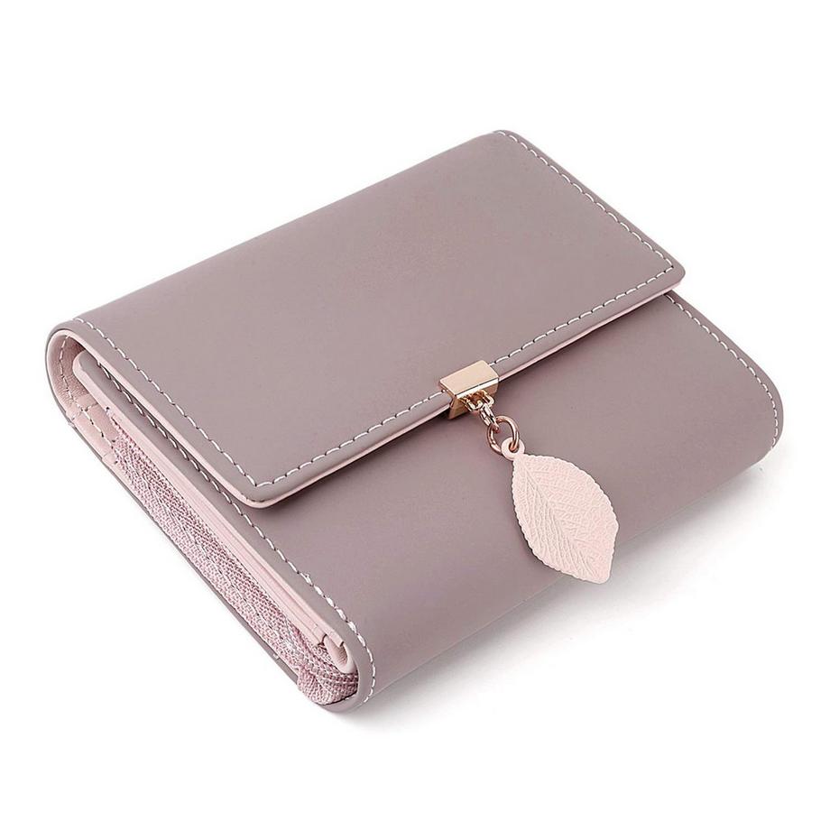 Portemonnaie aus glattem und weichem Kunstleder Geldbörse kleines Portemonnaie mit vielen Fächern