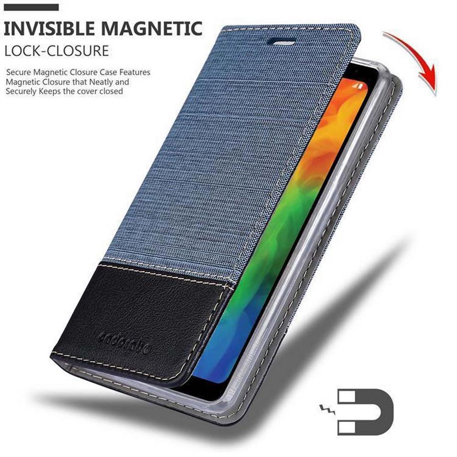 Cadorabo  Housse compatible avec LG Q7 / Q7a / Q7+ - Coque de protection avec fermeture magnétique, fonction de support et compartiment pour carte 