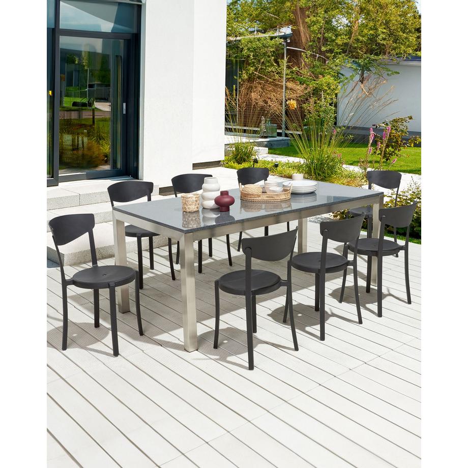 Beliani Set di 8 sedie da pranzo en Materiale sintetico Moderno VIESTE  