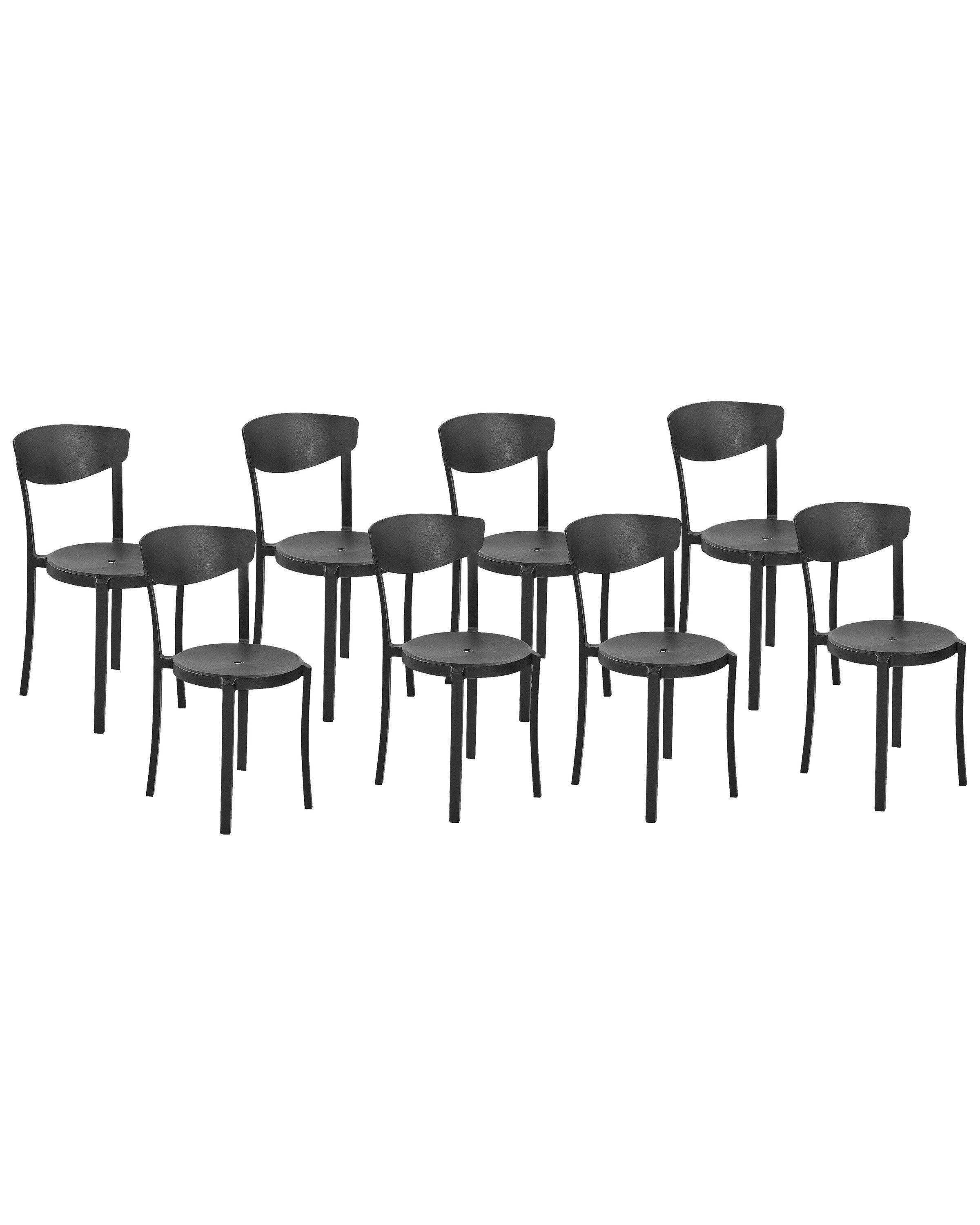 Beliani Set di 8 sedie en Materiale sintetico Moderno VIESTE  
