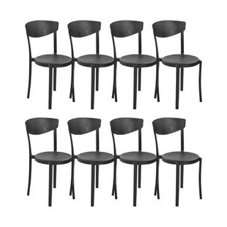 Beliani Lot de 8 chaises de salle à manger en Matière synthétique Moderne VIESTE  
