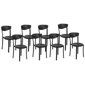 Lot de 8 chaises en Matière synthétique Moderne VIESTE