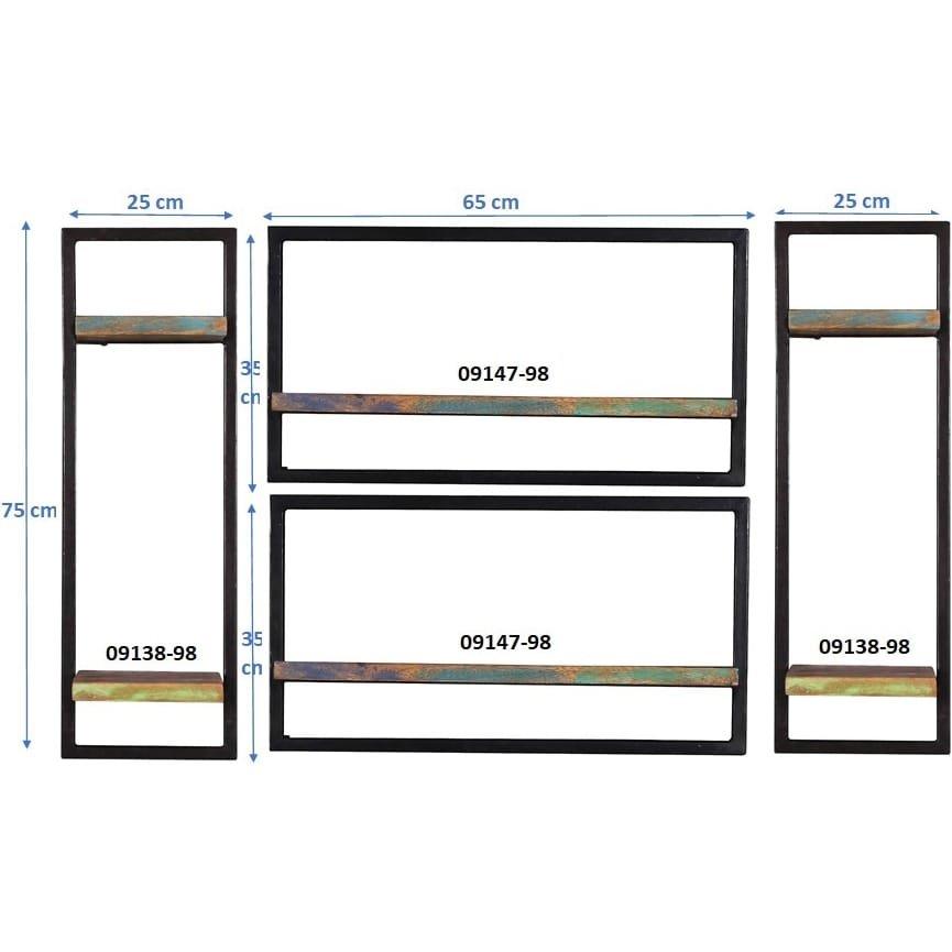 mutoni Wandregal River bunt 125x25x75 (4-tlg)  