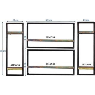 mutoni Mensola a muro River colorato 125x25x75 (4 pezzi)  