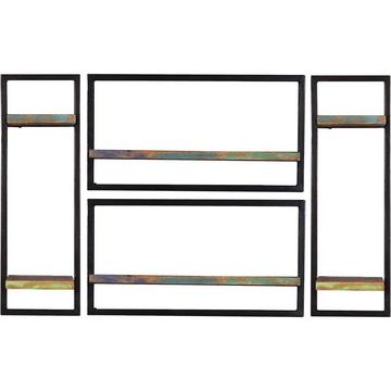 Étagère murale River multicolore 125x25x75 (4 pièces)