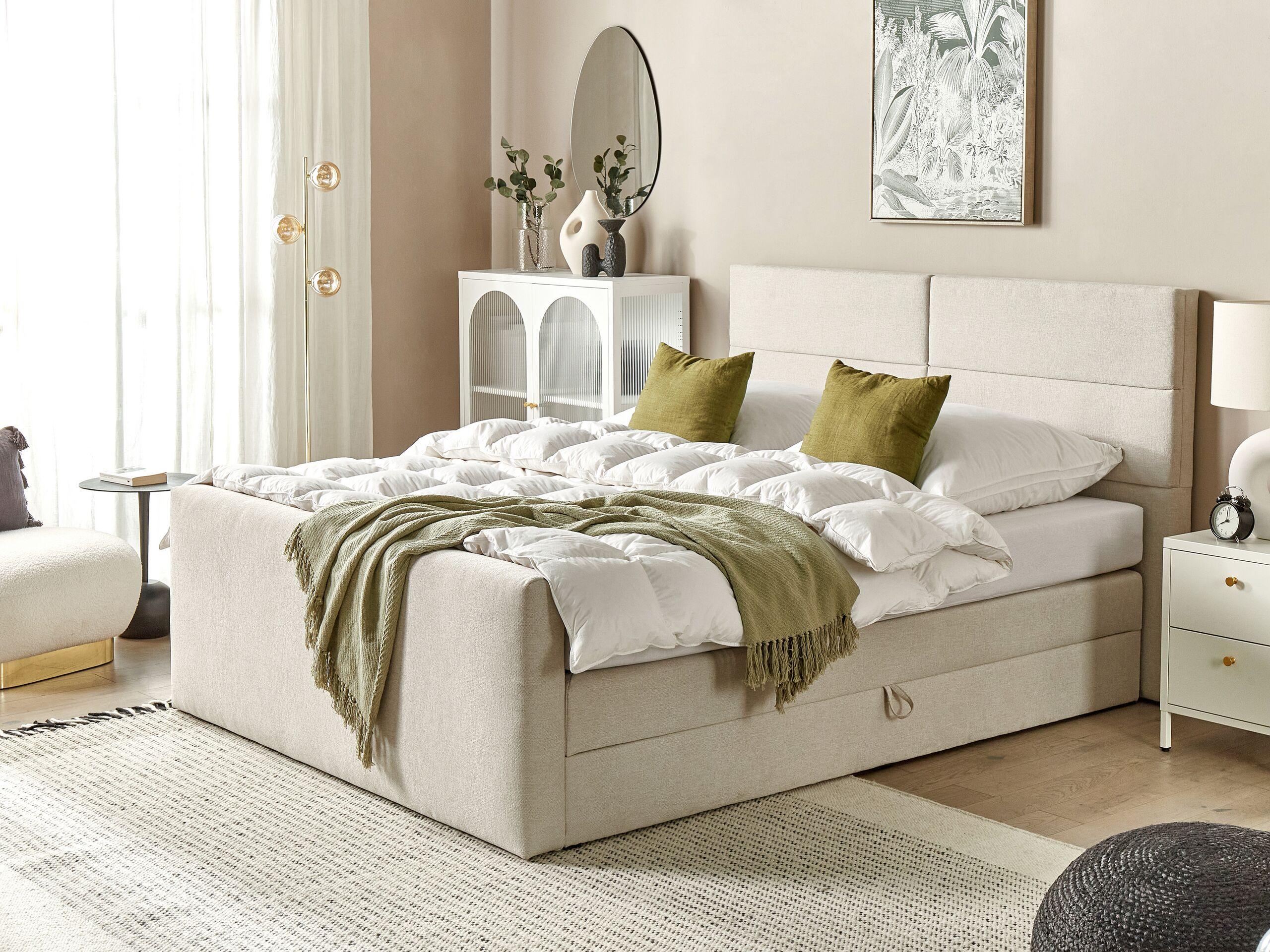 Beliani Letto boxspring en Poliestere Moderno ARISTOCRAT  