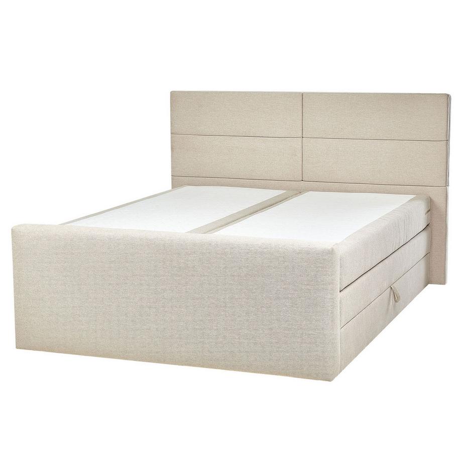 Beliani Lit boxspring avec rangement en Tissu Moderne ARISTOCRAT  