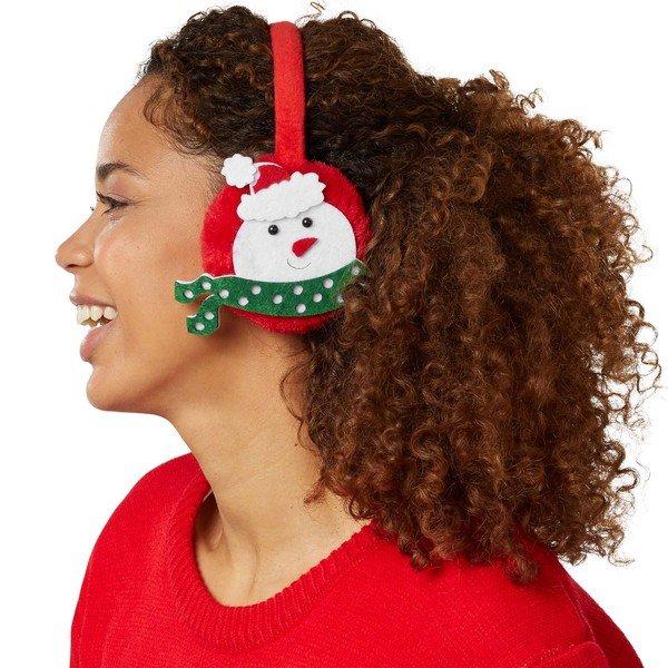 Tectake Paraorecchie con motivo di pupazzo di neve  