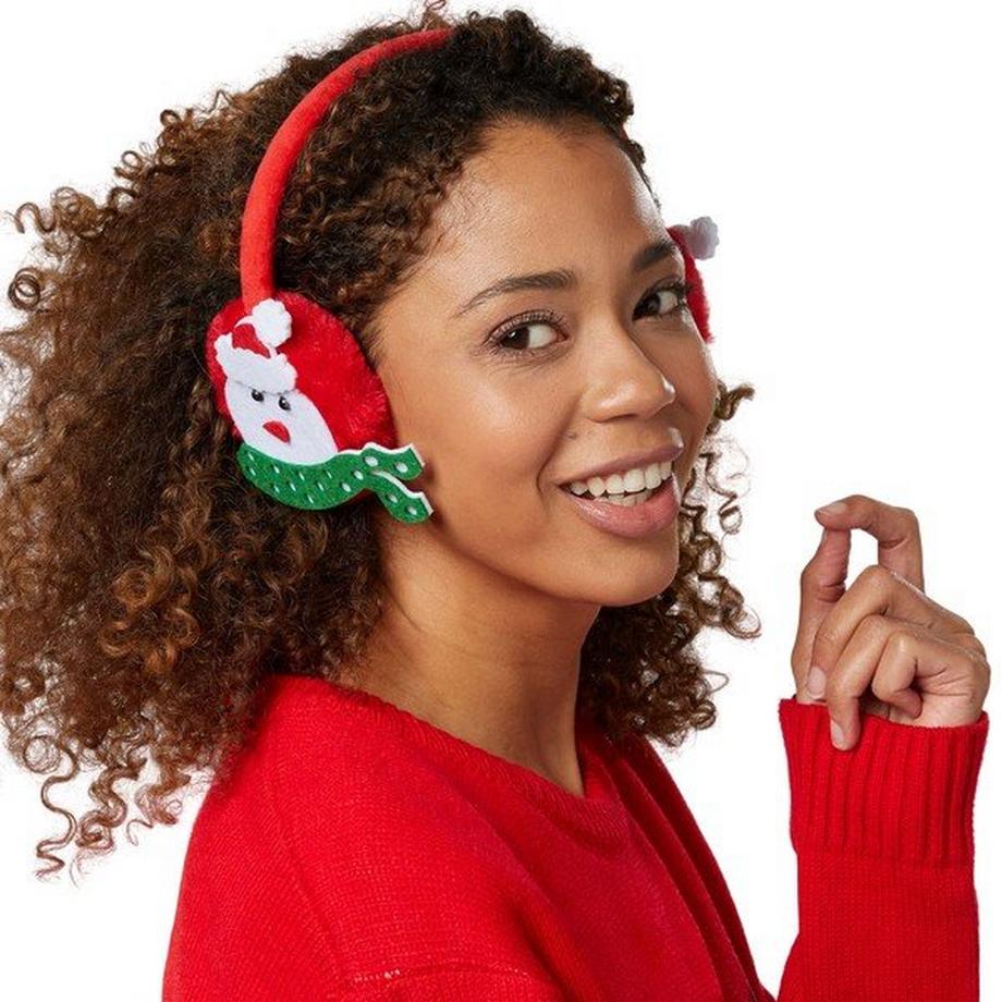 Tectake Paraorecchie con motivo di pupazzo di neve  