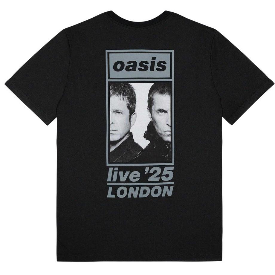 Oasis T-Shirt Événement Londres 30 Juillet avec Impression au Dos  