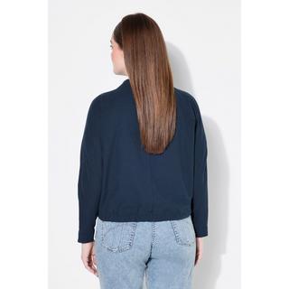 Ulla Popken Bolero Jacke Stehkragen Fledermaus Langarm Saumband  