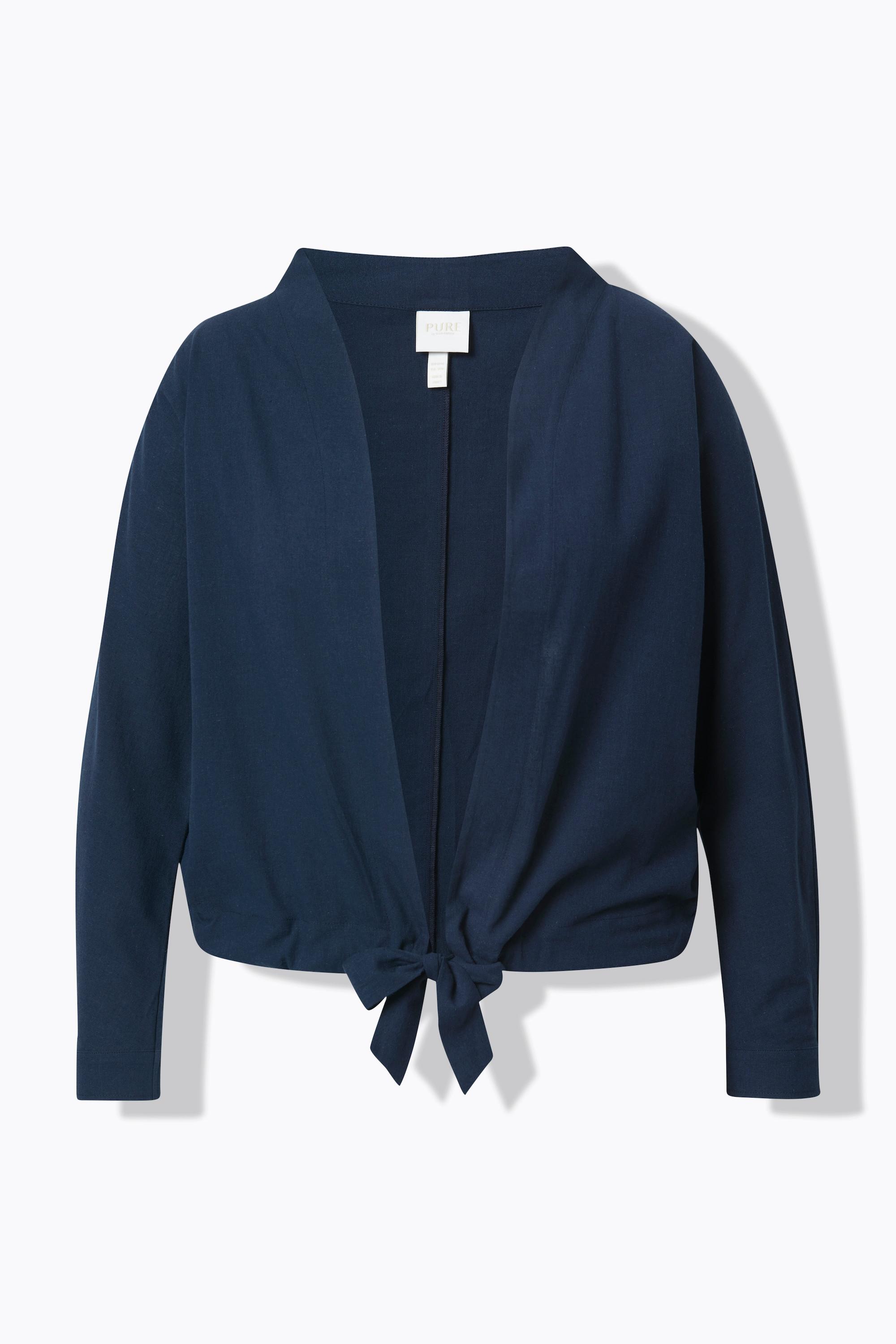 Ulla Popken Bolero Jacke Stehkragen Fledermaus Langarm Saumband  