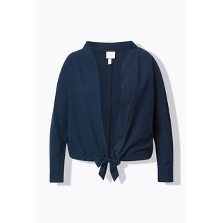 Ulla Popken Bolero Jacke Stehkragen Fledermaus Langarm Saumband  