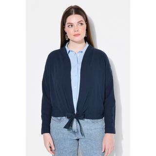 Ulla Popken Bolero Jacke Stehkragen Fledermaus Langarm Saumband  