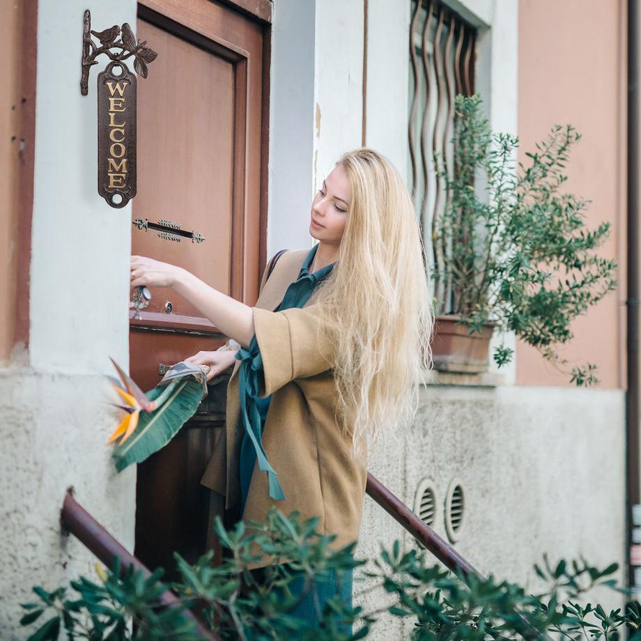 B2X  Willkommensschild mit Vögeln 