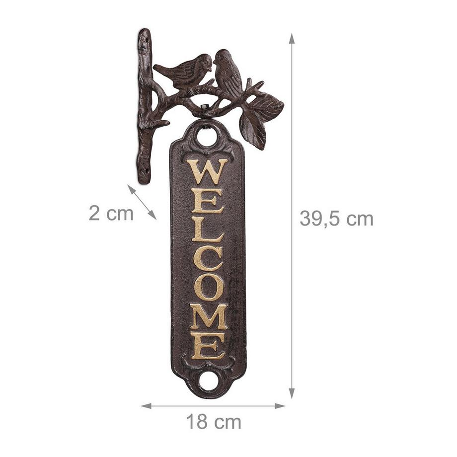 B2X  Willkommensschild mit Vögeln 