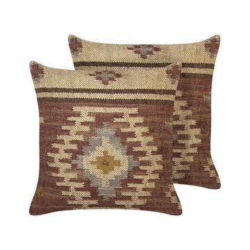 Lot de 2 coussins en Jute Boho BEEL