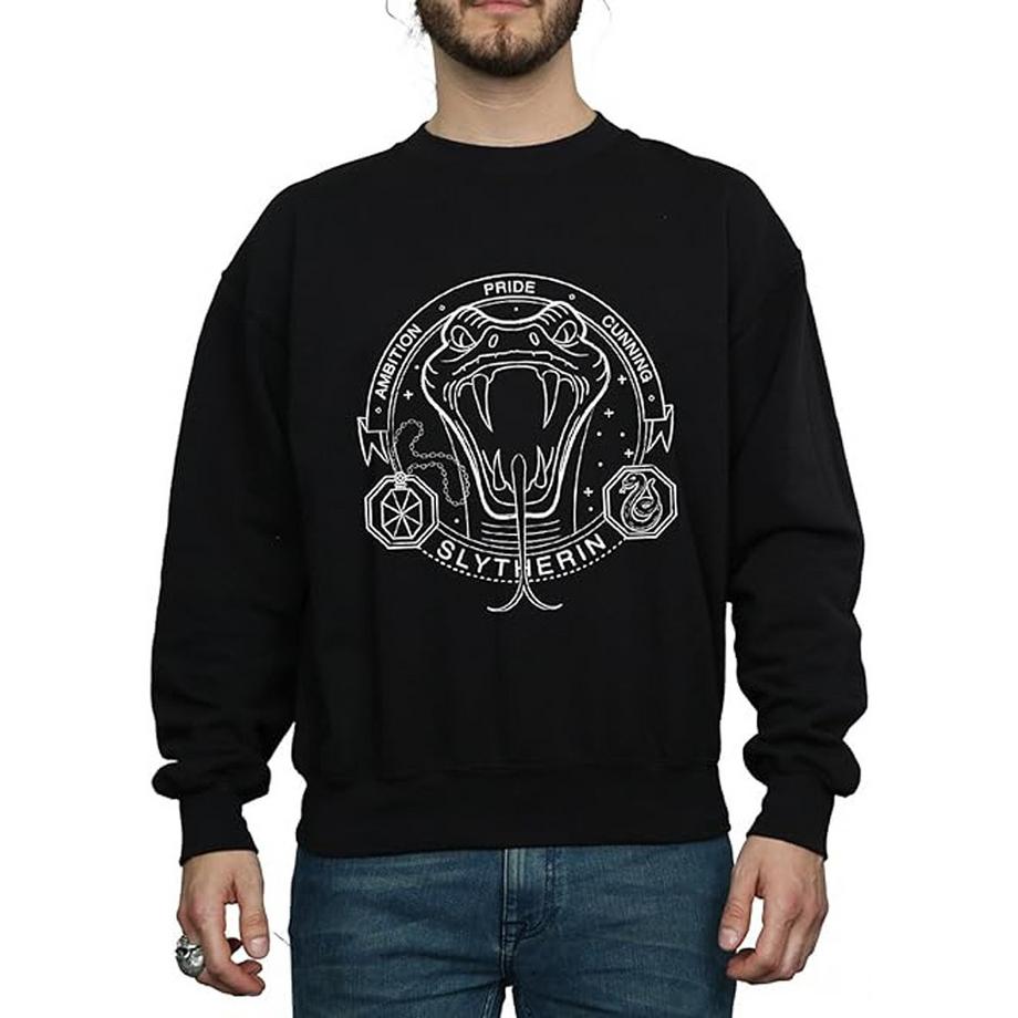 Harry Potter Felpa con Stampa Grafica Serpeverde  