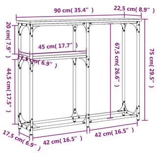 VidaXL Table console bois d'ingénierie  