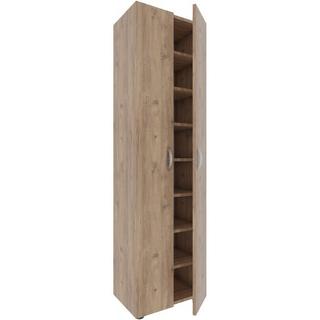 VCM XXL bois Grande armoire à chaussures Commode à chaussures Étagère à chaussures Bottes Grande Ulas 8 compartiments  