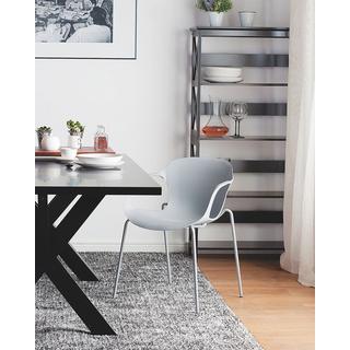 Beliani Esszimmerstuhl 2er Set aus Kunststoff Modern ELBERT  