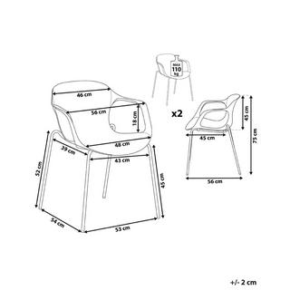 Beliani Set di 2 sedie en Materiale sintetico Moderno ELBERT  