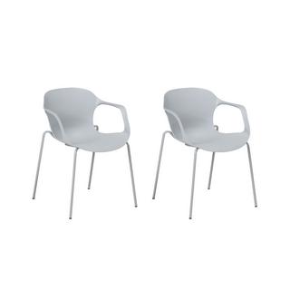 Beliani Lot de 2 chaises en Matière synthétique Moderne ELBERT  