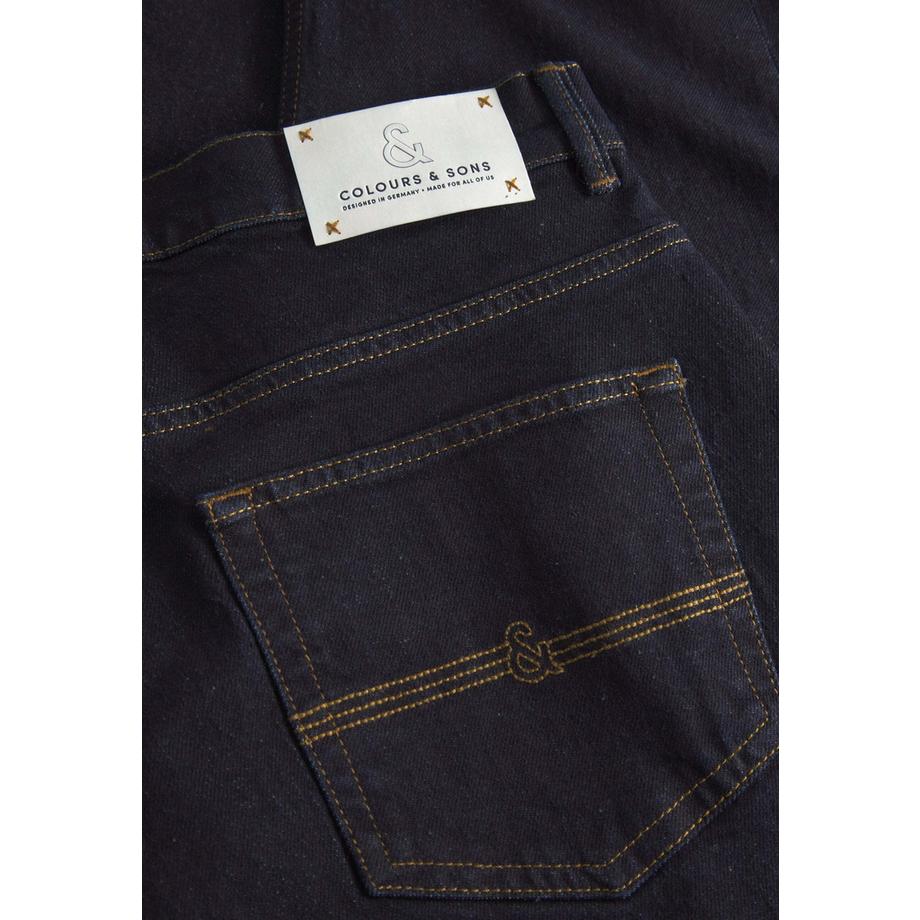 Colours & Sons Denim Cropped Tapered Fit Jeans  