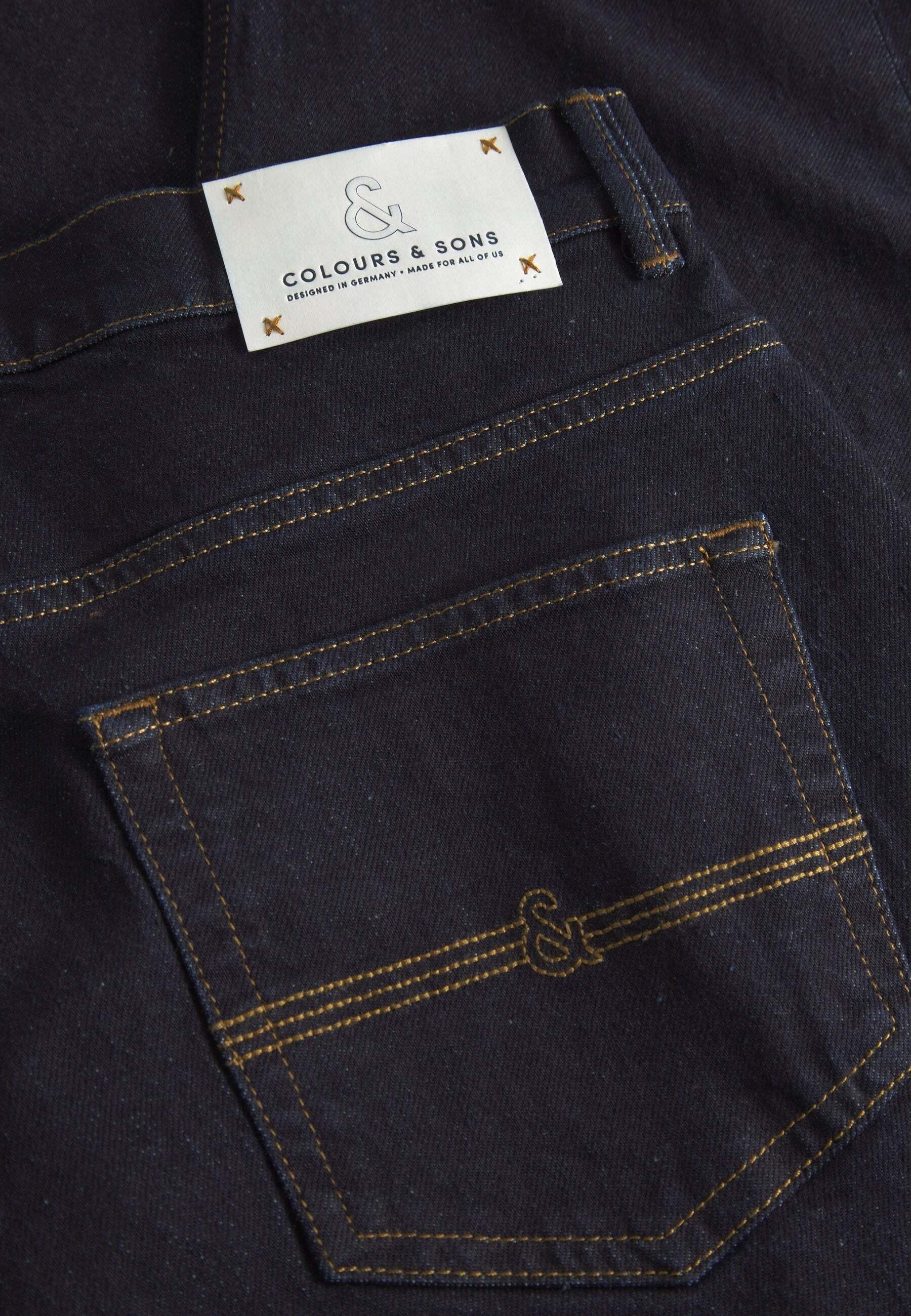 Colours & Sons Denim Cropped Tapered Fit Jeans  