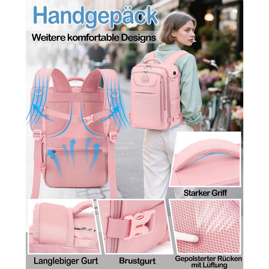 Only-bags.store Handgepäckrucksack Klein für Ryanair, Reiserucksack Tasche  