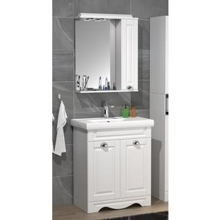 VCM 3pcs. lavabo largeur 60 cm set de meubles de salle de bain lavabo armoire de toilette Landhaus Casalo L  