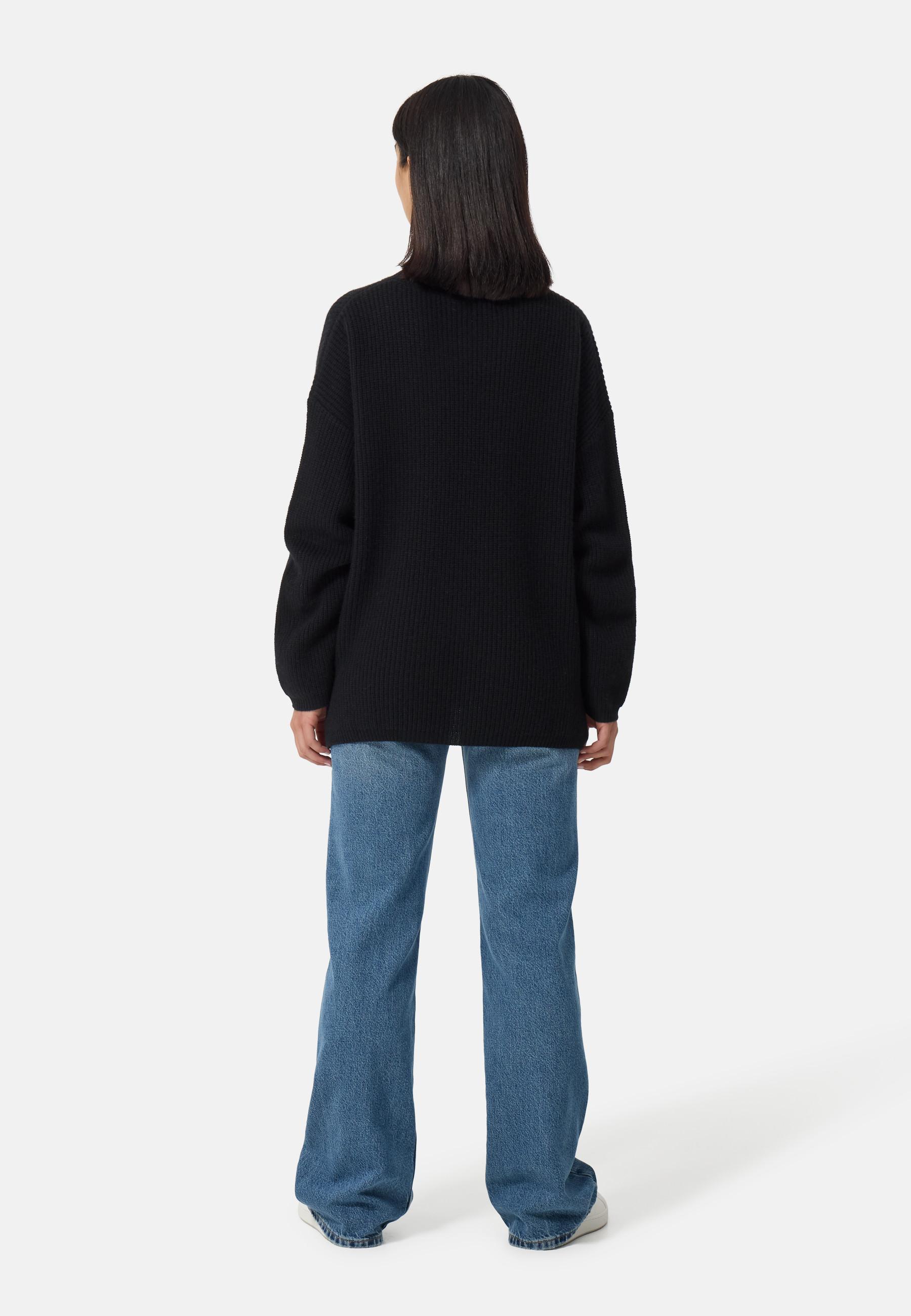 CASH-MERE.CH  Wolle Kaschmir Oversize Style Rollkragen Pullover 