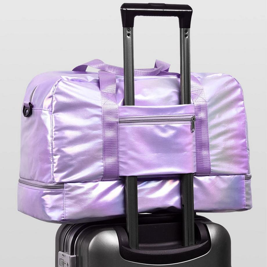 Only-bags.store Glitzer Sporttasche mit Schuhfach  