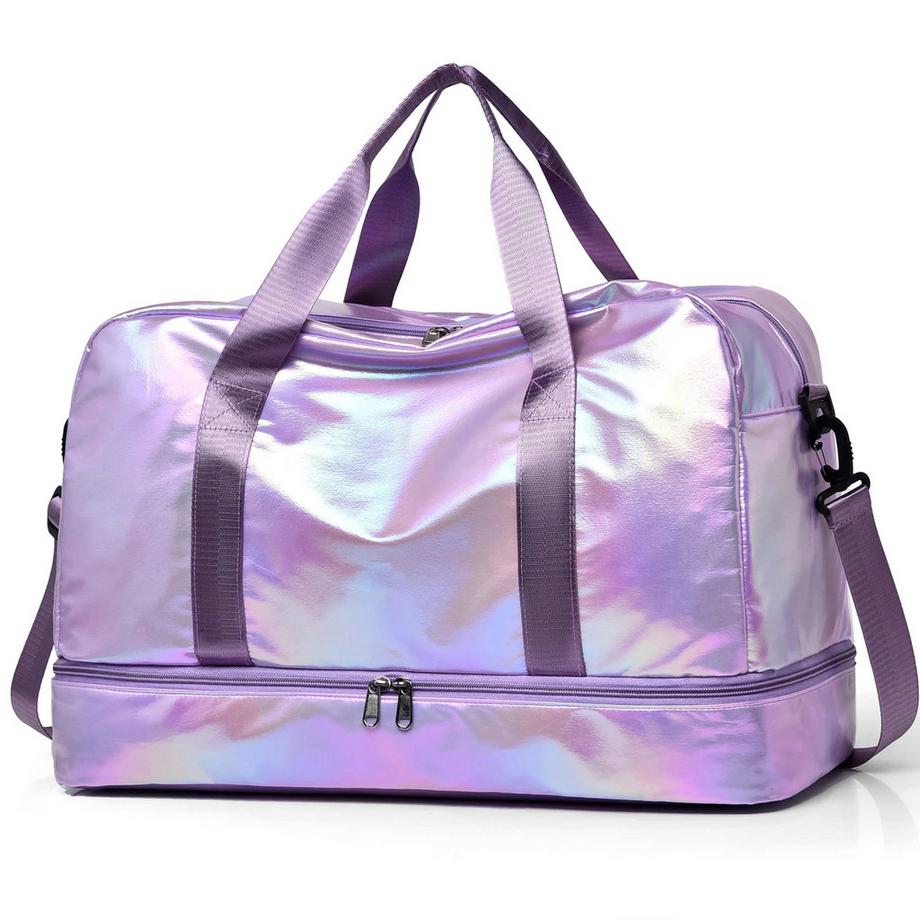 Sporttasche, Reisetasche, Glitzersporttasche mit Schuhfach. Trainingstasche, Fitnesstasche