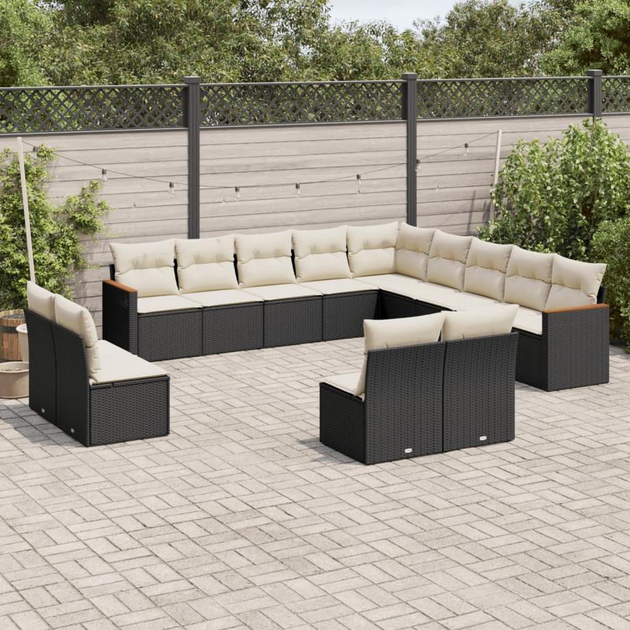 VidaXL set divano da giardino Polirattan  