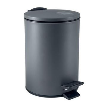 Poubelle à pédale Acier ADELAR 3L Gris Mat