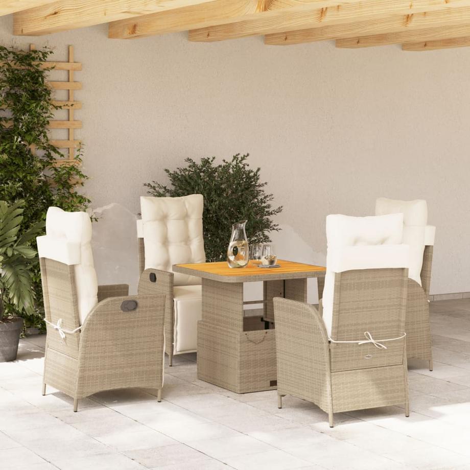 VidaXL set da pranzo da giardino Polirattan  