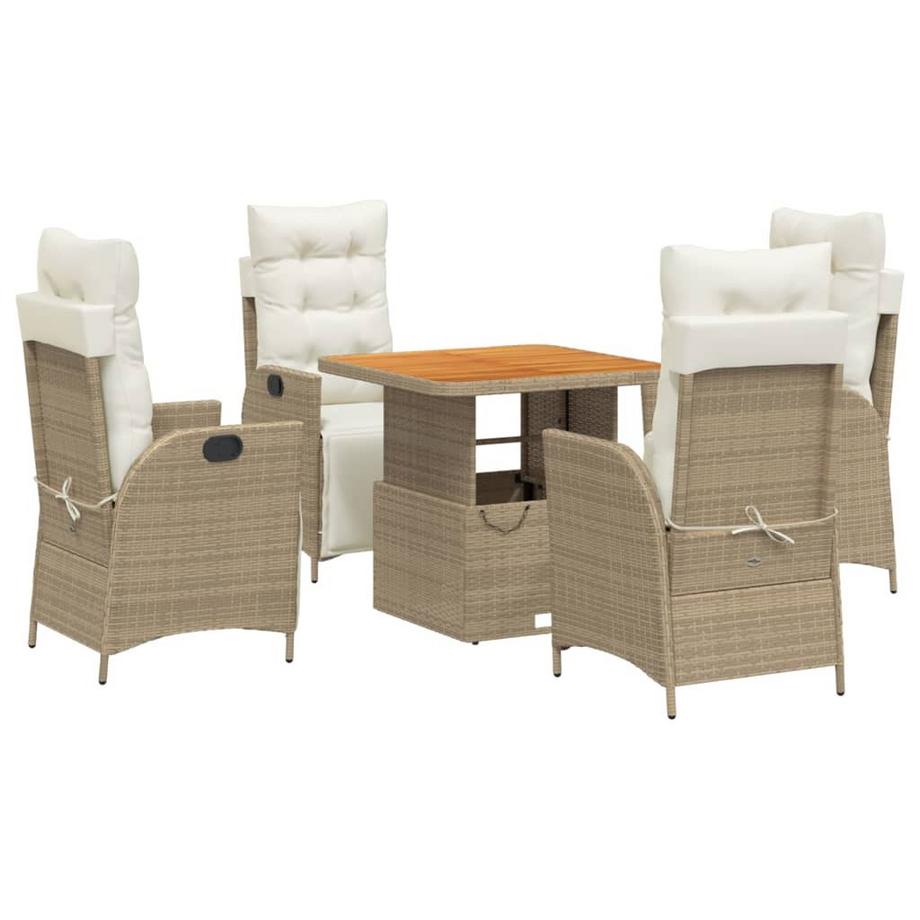 set da pranzo da giardino Polirattan