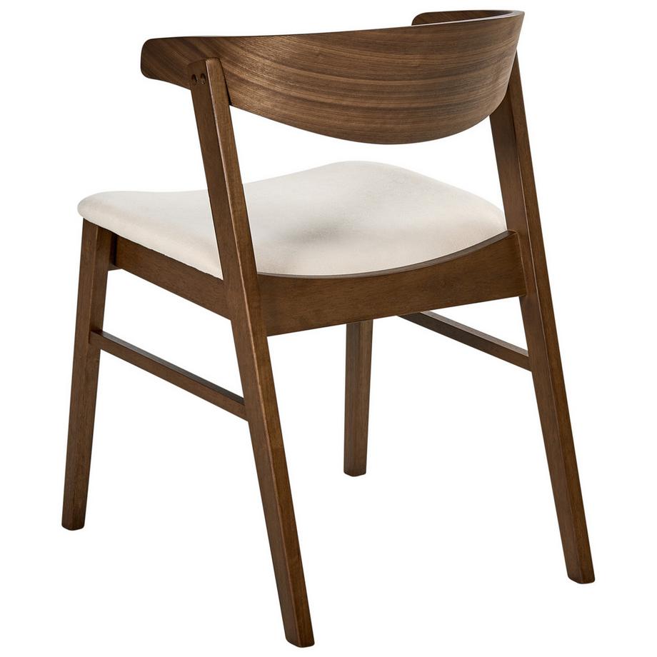 Beliani Lot de 2 chaises de salle à manger en Tissu  LILLY  