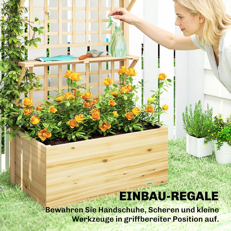 Outsunny Hochbeet mit Spalier  
