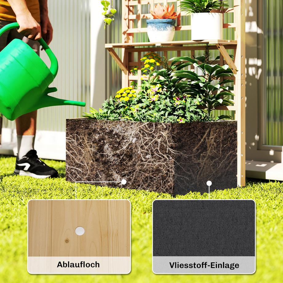 Outsunny Hochbeet mit Spalier  