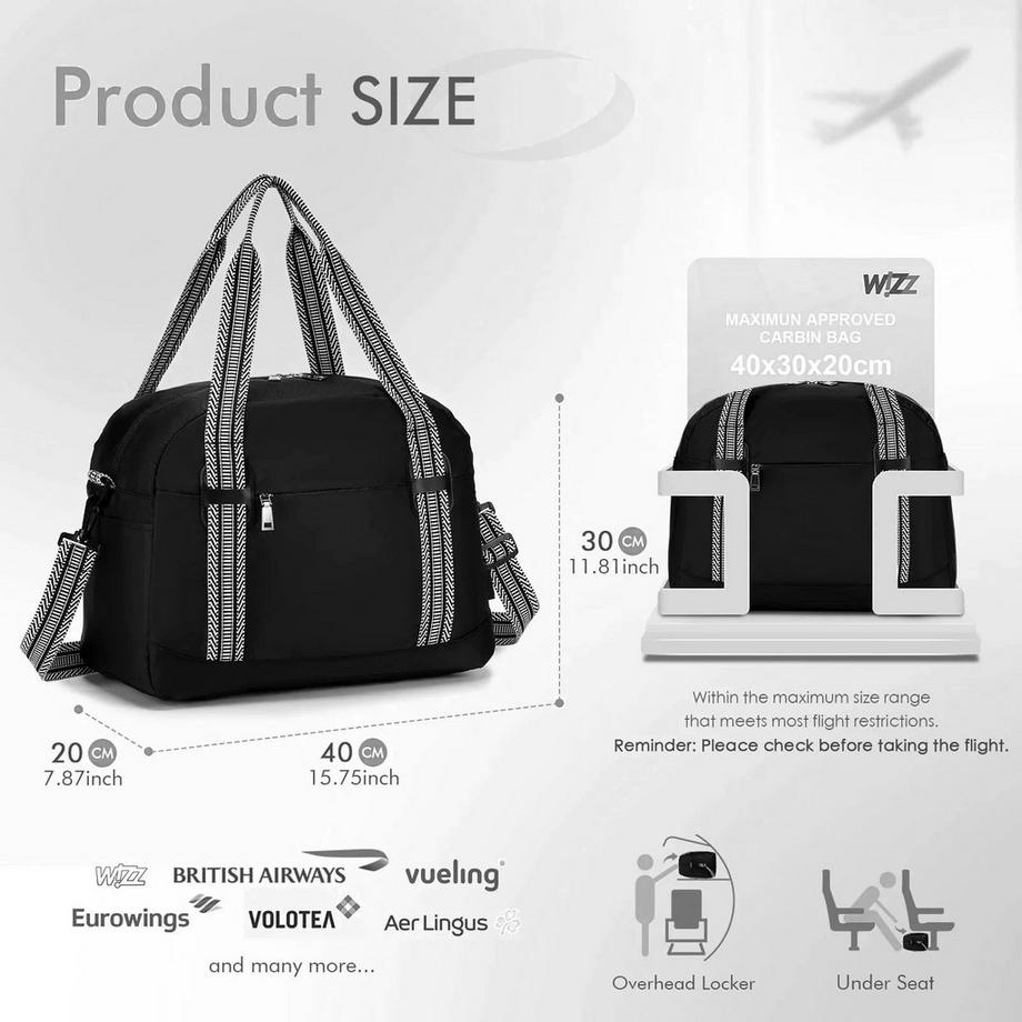 Only-bags.store Reisetasche Handgepäck. Koffertasche Wasserdichte Nylon Umhängetasche Kabinenhandtaschen  