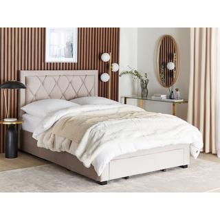 Beliani Letto contenitore en Velluto Glamour LIEVIN  