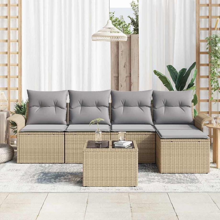 VidaXL Sofa d'extérieur moderne poly rattan  